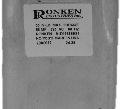 Capacitor, 68µF, 525V, 1/4-20 Terminal, No Bracket