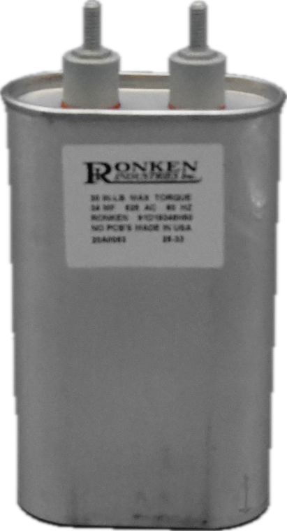 Capacitor, 34µF, 525V, 1/4-20 Terminals